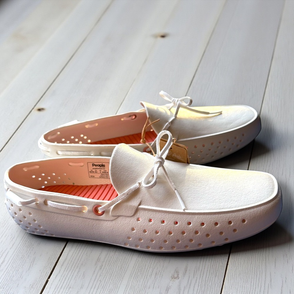 People Footwear The Sienna White Slip On Loafer Perforated Vegan Size 9‎